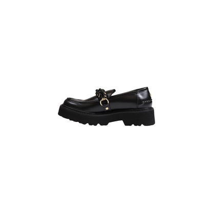 Black Leather Flat Shoe