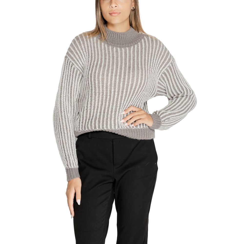 Gray Polyester Sweater