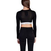 Black Polyester Tops & T-Shirt