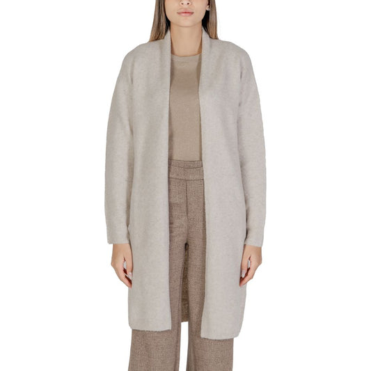 Beige Polyester Cardigan