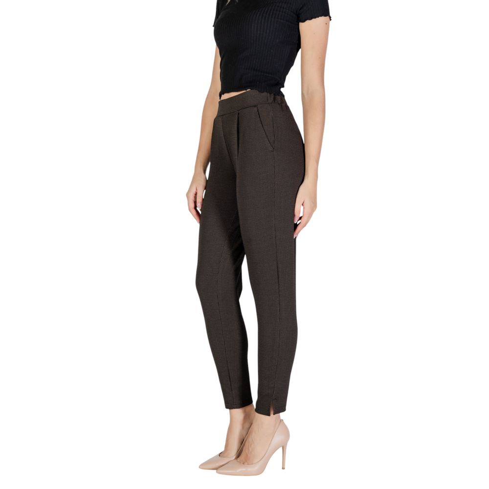 Brown Polyester Jeans & Pant