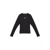 Black Cotton Rigenerato Tops & T-Shirt