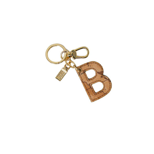 Beige Cotton Keychain