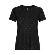 Black Polyester Tops & T-Shirt