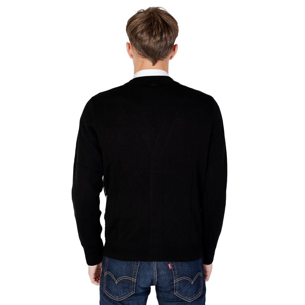 Black Wool Cardigan