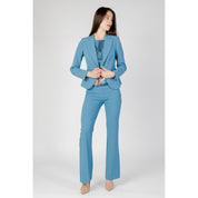 Turquoise Polyester Suits & Blazer