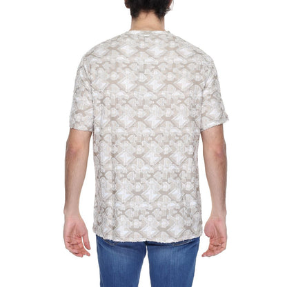 Beige Polyester T-Shirt