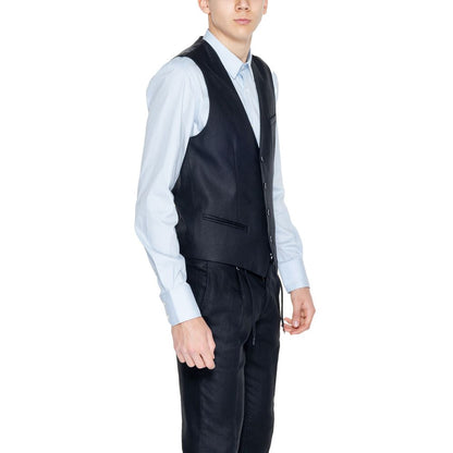 Black Linen Vest