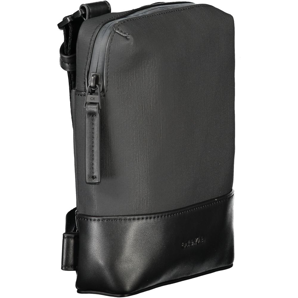 Black Polyester Shoulder Bag