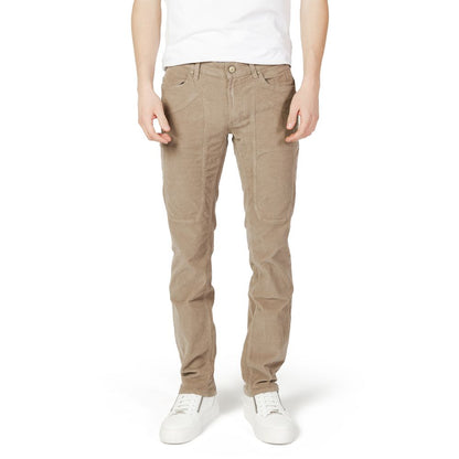 Beige Cotton Jeans & Pant