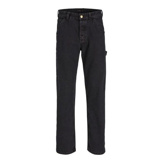 Black Cotton Jeans & Pant