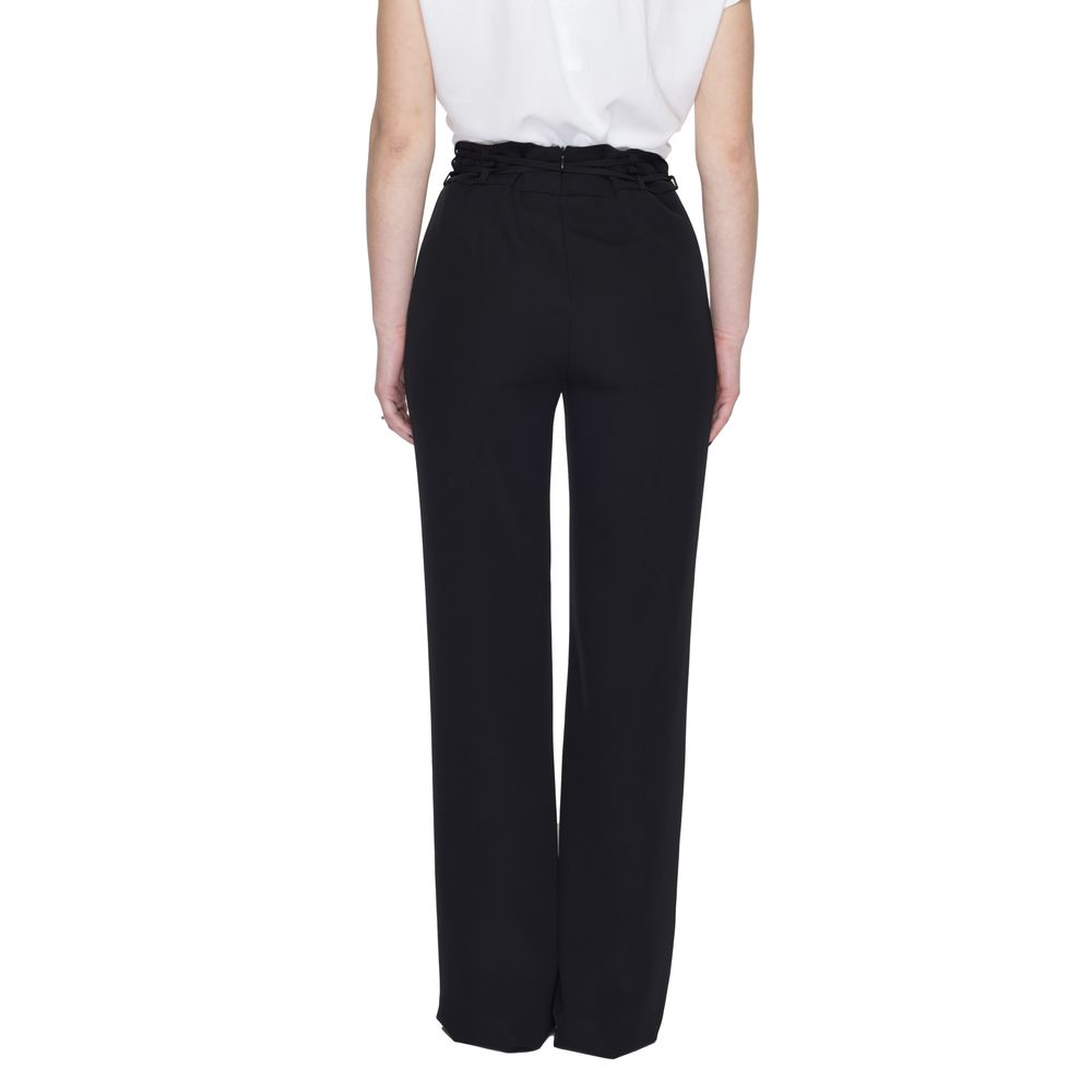 Black Polyester Jeans & Pant