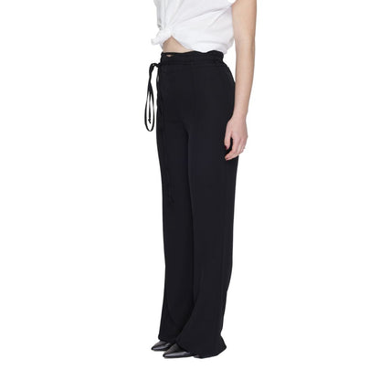 Black Polyester Jeans & Pant