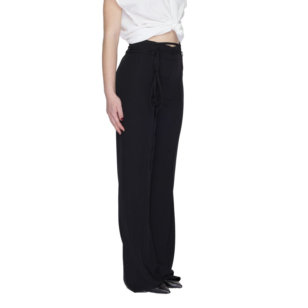 Black Polyester Jeans & Pant