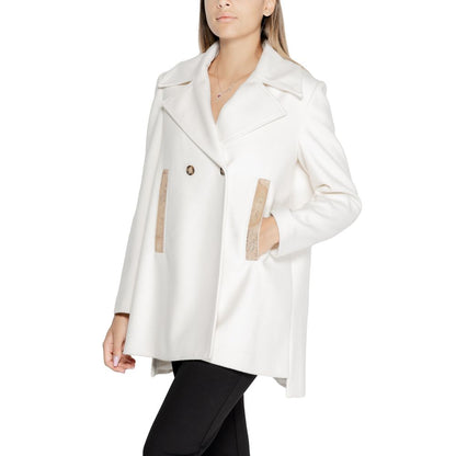 White Polyester Jackets & Coat