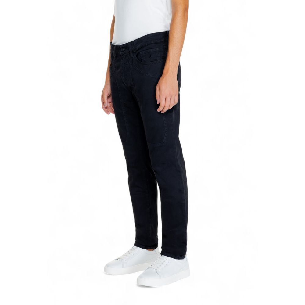 Black Cotton Jeans & Pant