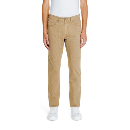 Beige Cotton Jeans & Pant