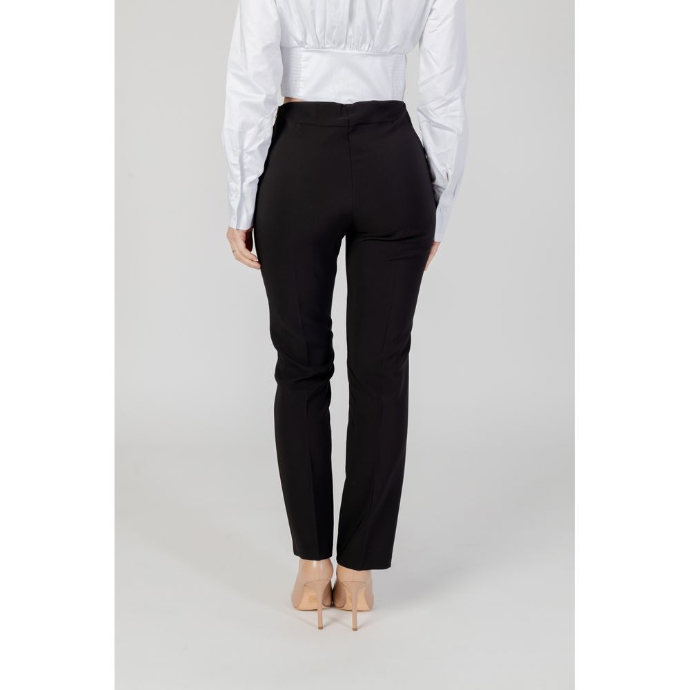 Black Polyester Jeans & Pant