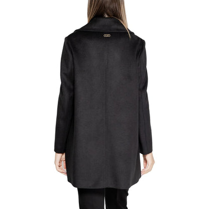 Black Polyester Jackets & Coat