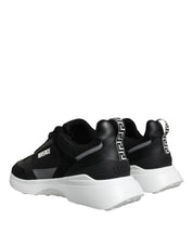 Black Canvas Quad Fabric Medusa Low Top Sneaker Shoes