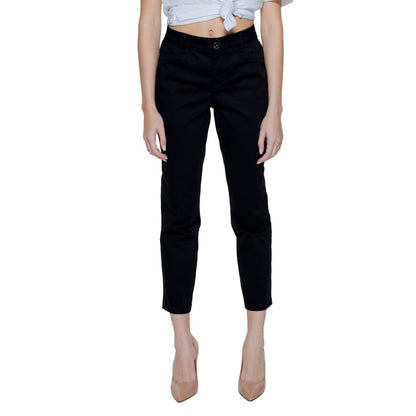 Black Cotton Jeans & Pant