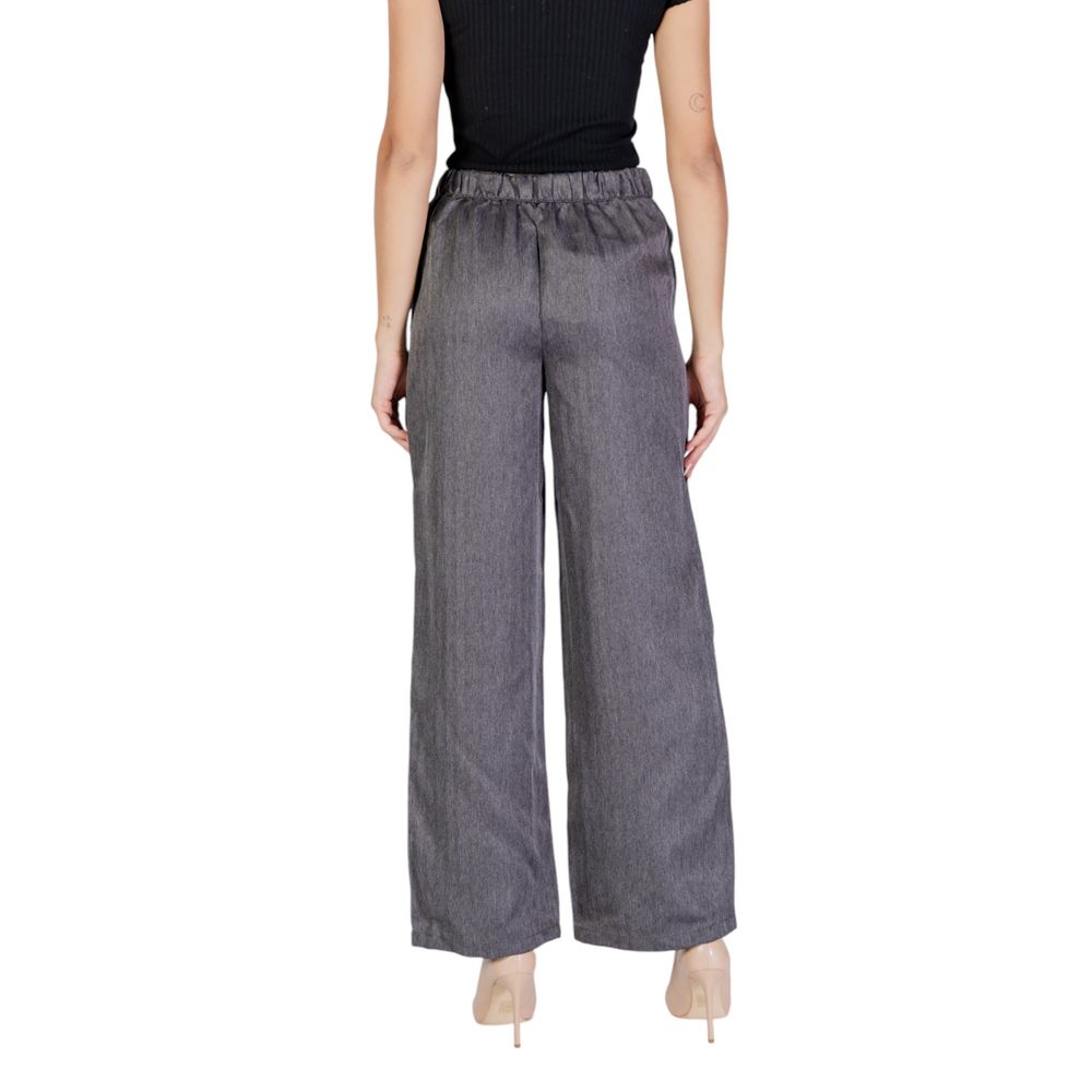 Gray Polyester Jeans & Pant