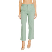 Turquoise Cotton Jeans & Pant