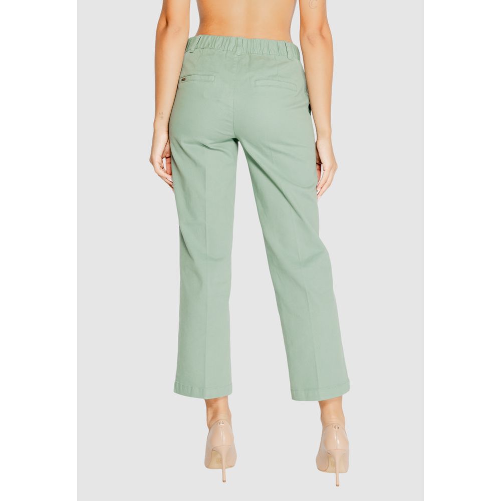 Turquoise Cotton Jeans & Pant