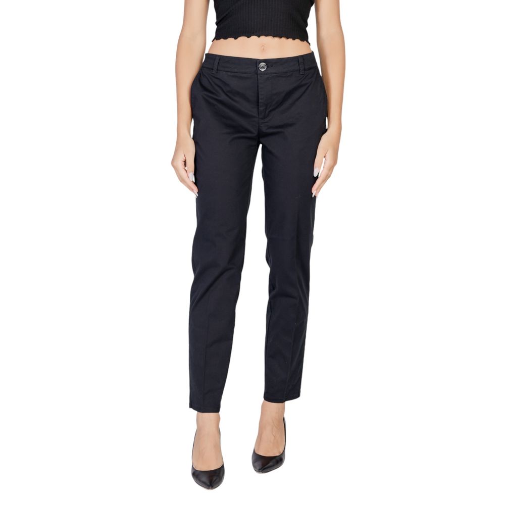 Black Cotton Jeans & Pant