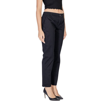 Black Cotton Jeans & Pant