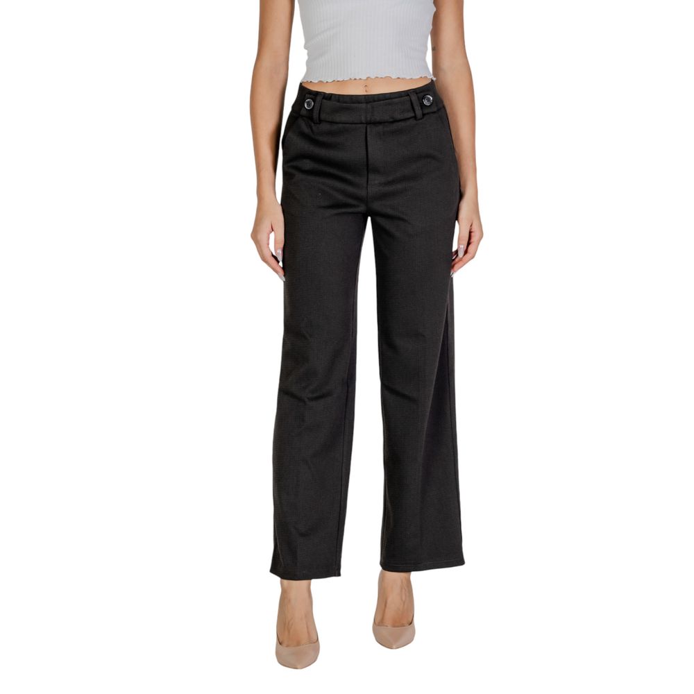 Black Polyester Jeans & Pant