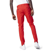 Red Cotton Jeans & Pant