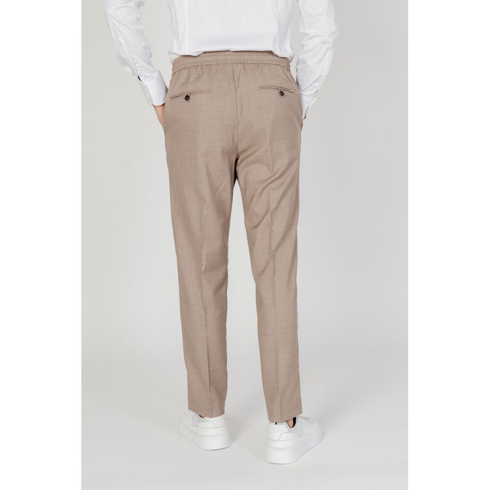 Beige Polyester Jeans & Pant