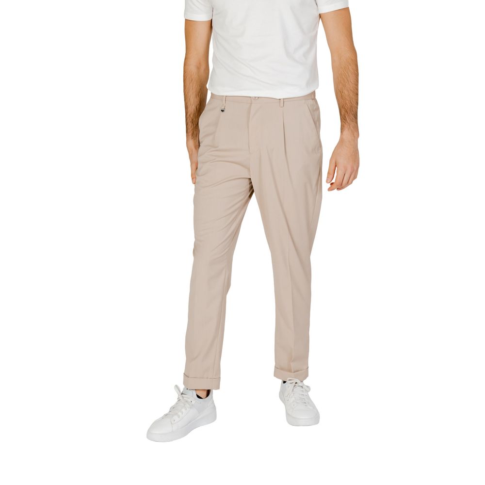 Beige Polyester Jeans & Pant