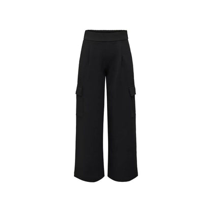 Black Polyester Jeans & Pant