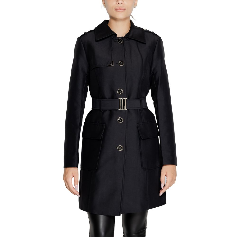 Black Polyester Jackets & Coat