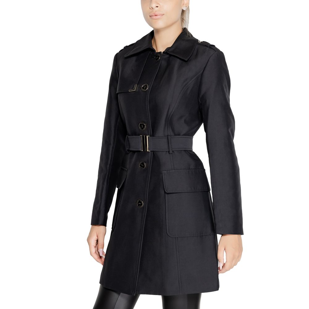 Black Polyester Jackets & Coat