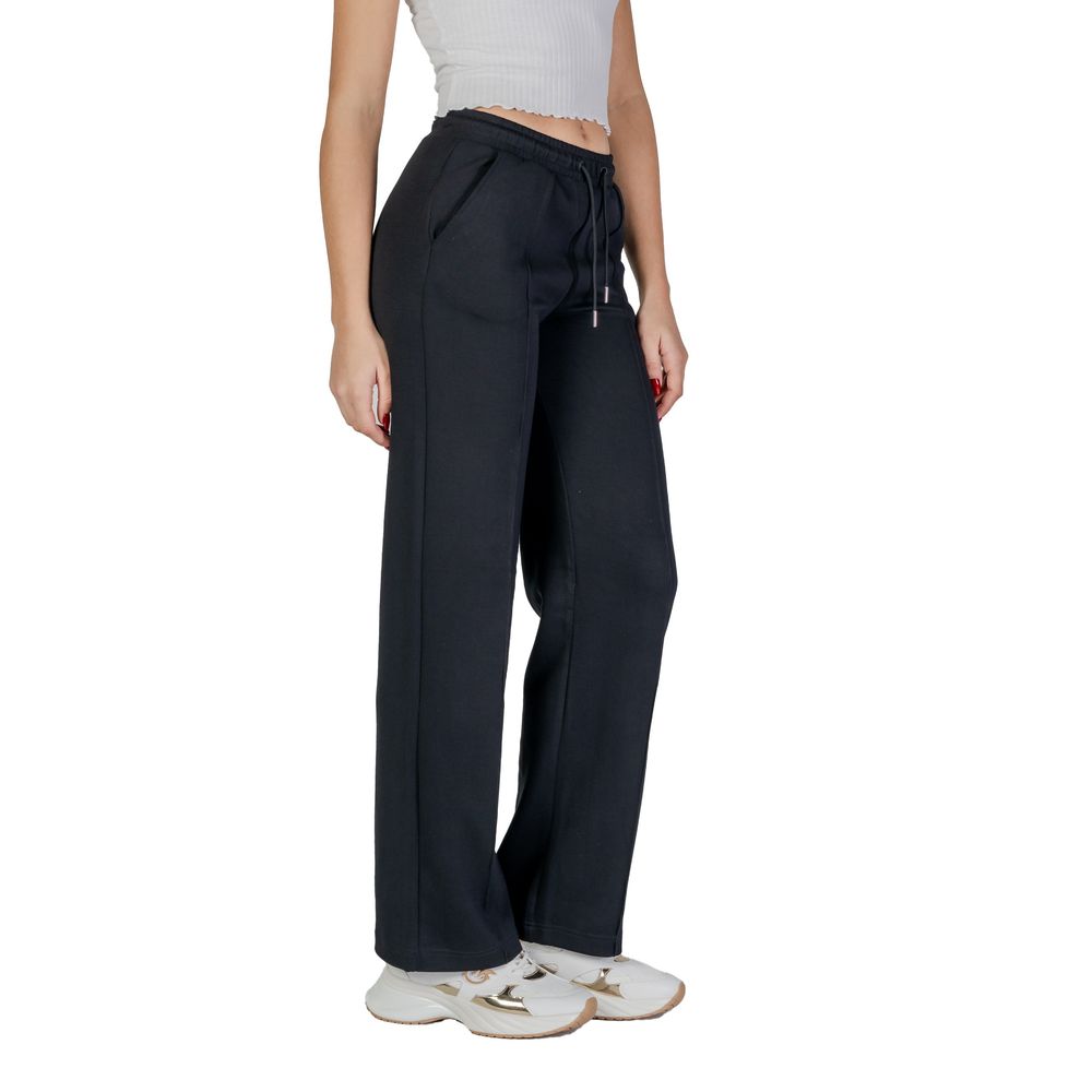 Black Polyester Jeans & Pant