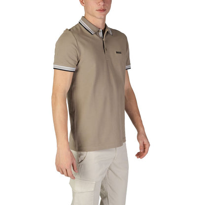 Gray Cotton Polo Shirt