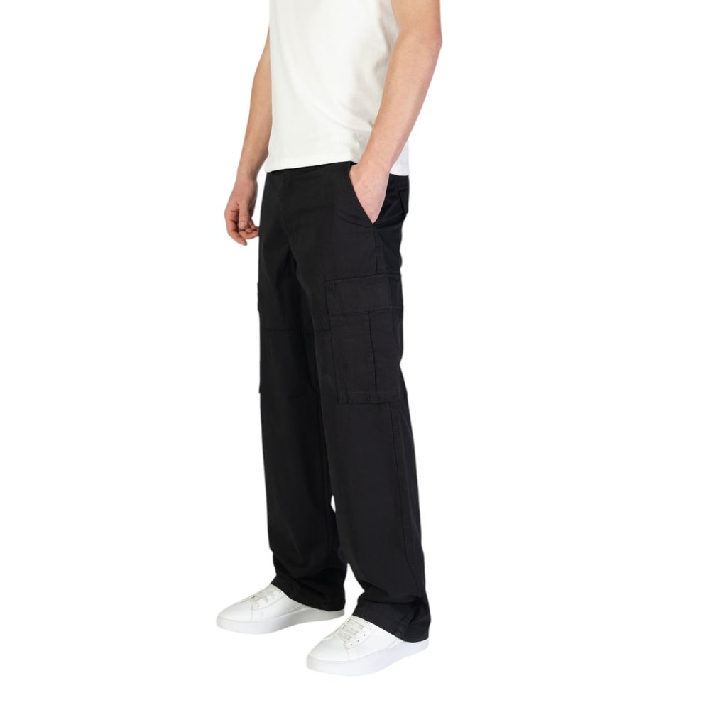 Black Cotton Jeans & Pant