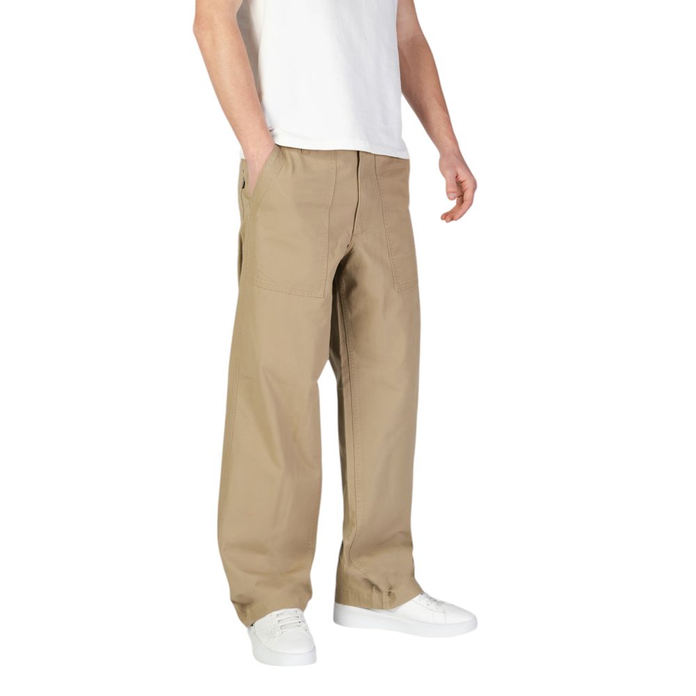 Beige Cotton Jeans & Pant