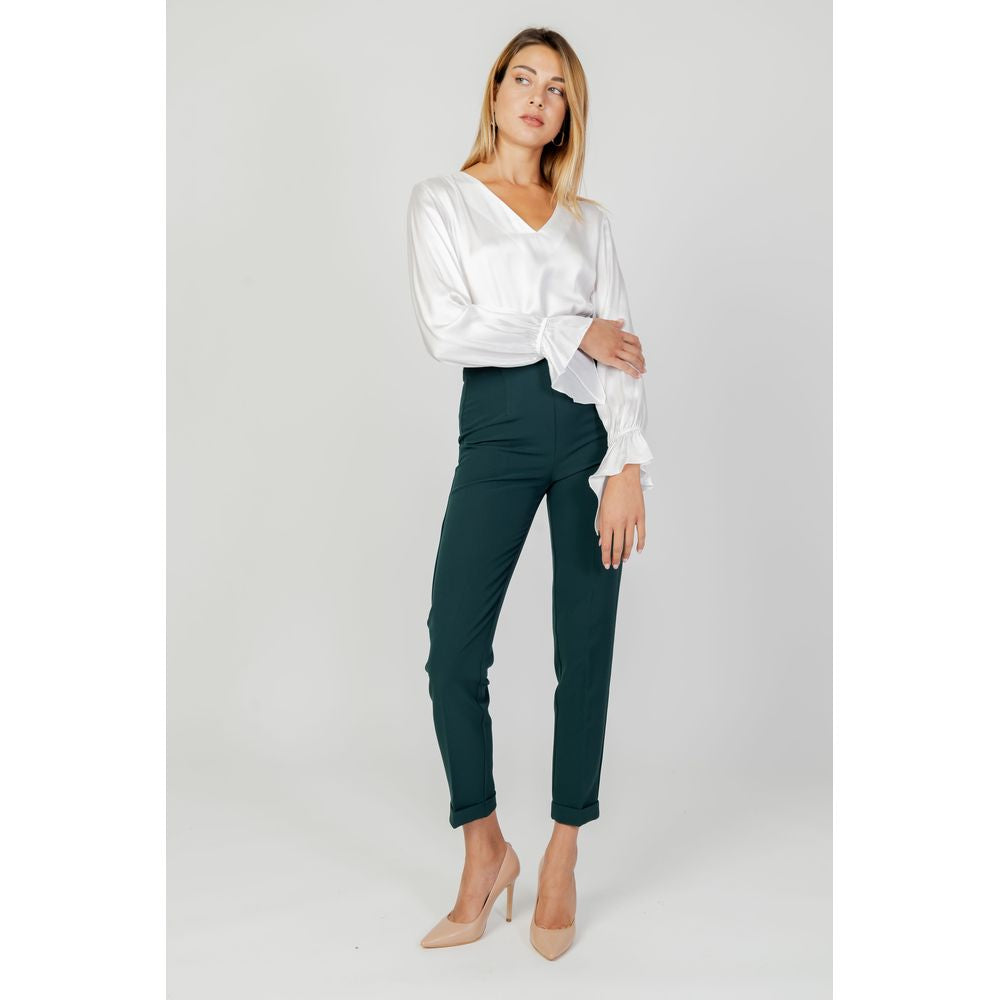 Green Polyester Jeans & Pant