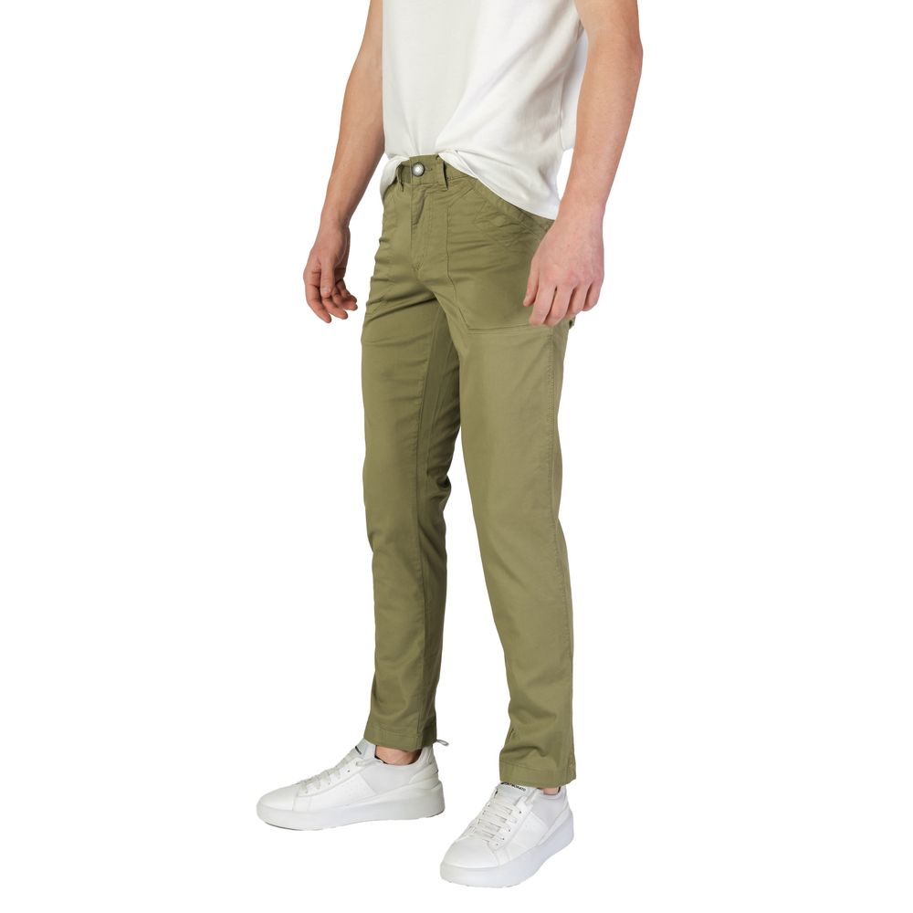 Green Cotton Jeans & Pant