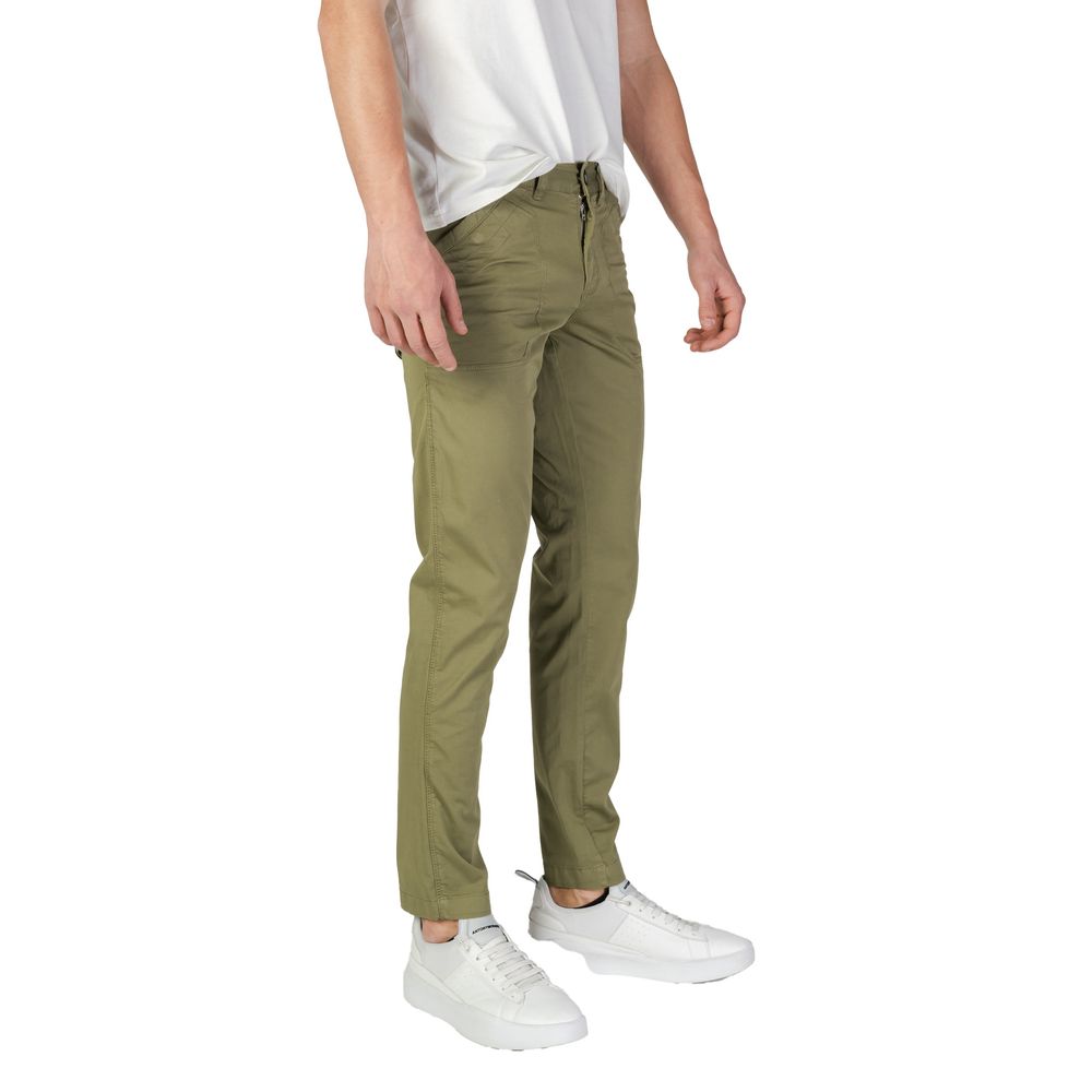 Green Cotton Jeans & Pant