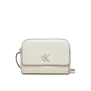 White Synthetic Leather Handbag