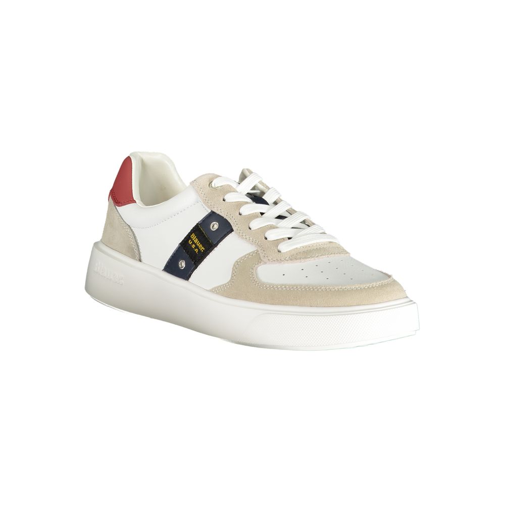 White Polyester Sneaker