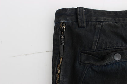 Blaue Slim-Jeans aus Baumwoll-Denim