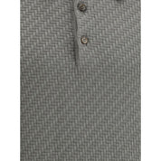 Polo Shirt with woven pattern.