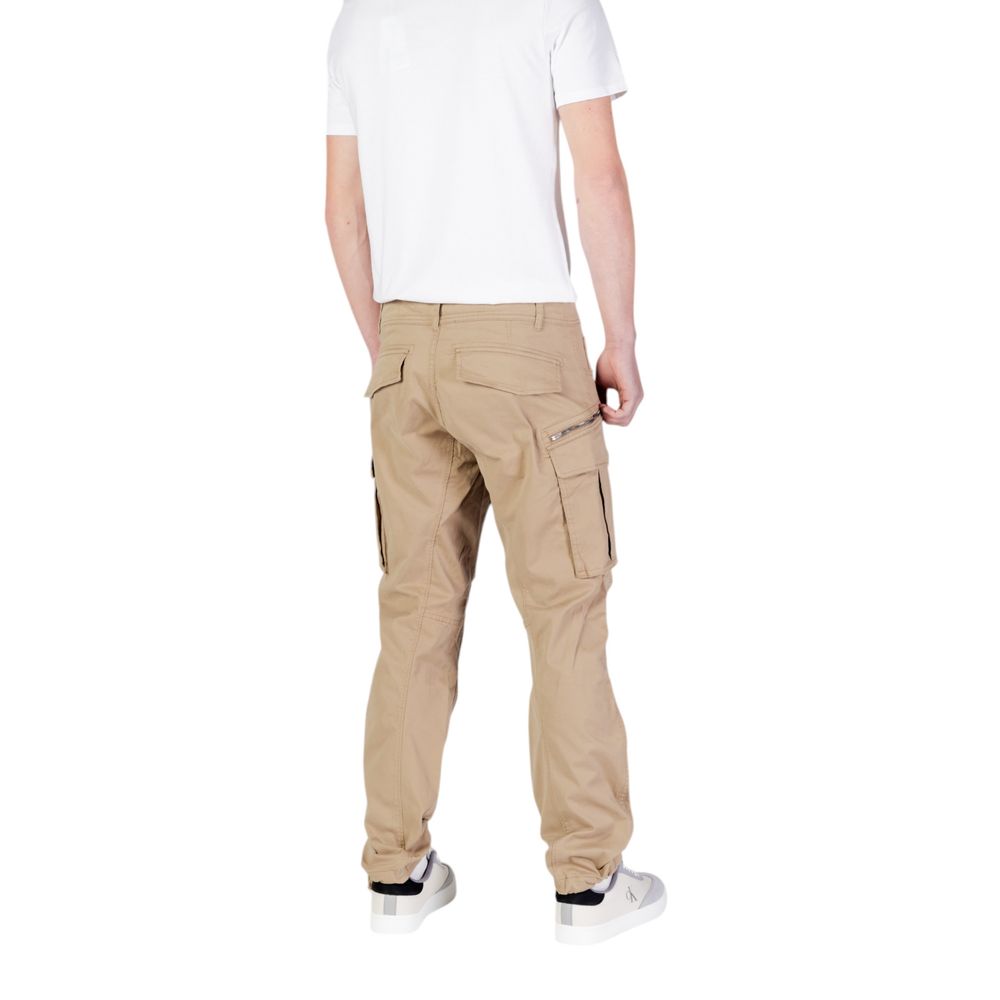 Beige Cotton Jeans & Pant