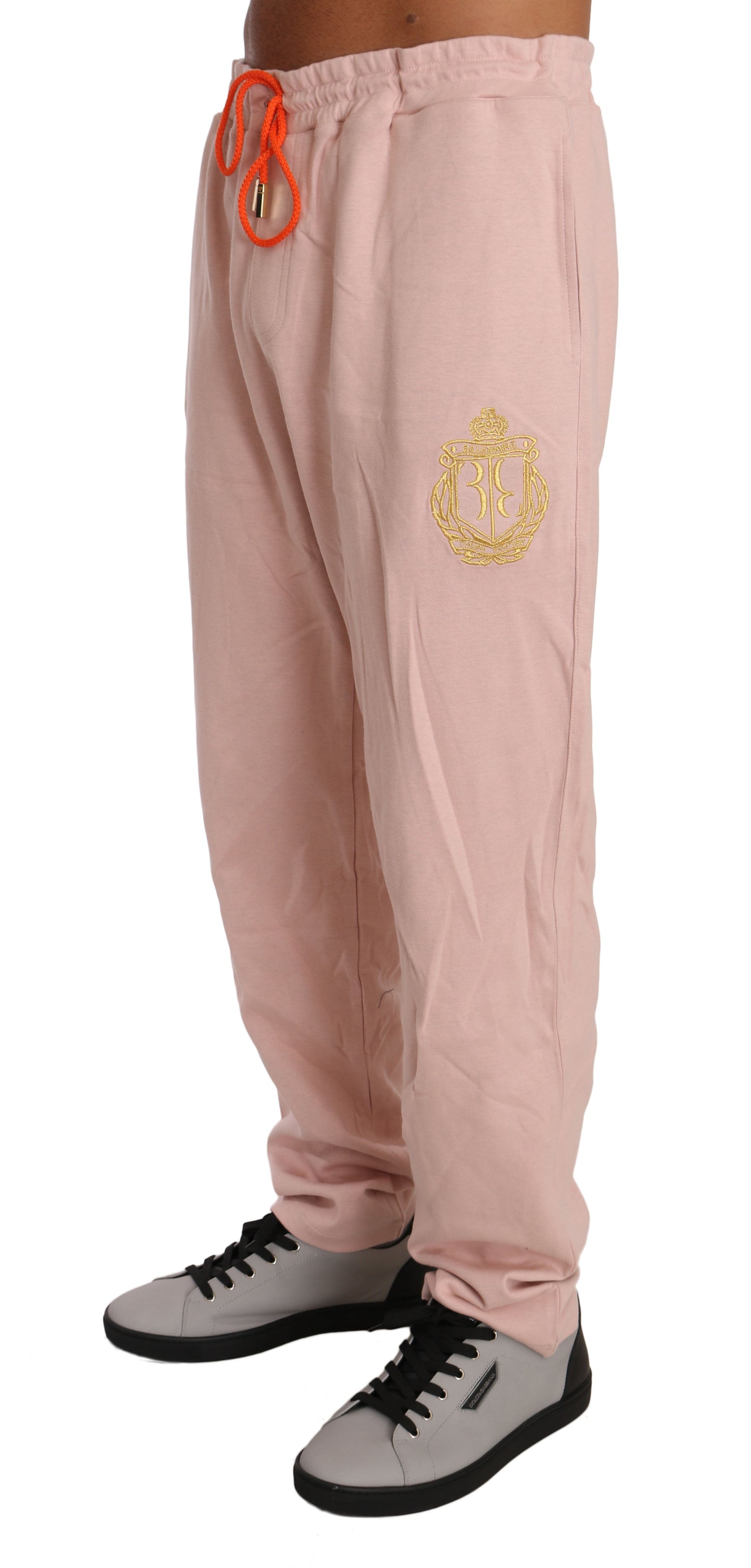 Survêtement pantalon pull en coton rose